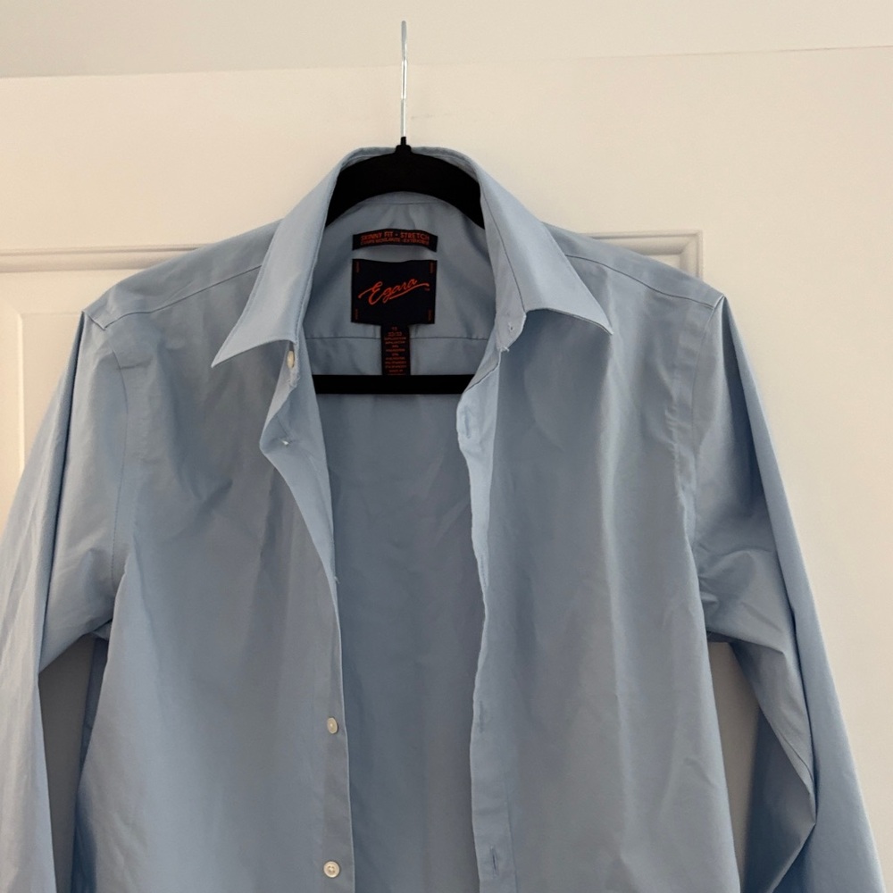 Egara skinny fit,  Sky Blue Casual Button Down Shirt